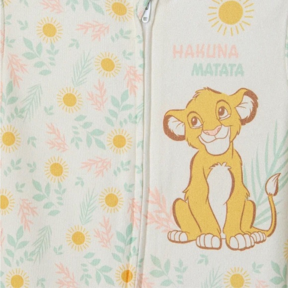 Disney Kids 2 pack One Piece Footie pajamas Lion King - Picture 5 of 6